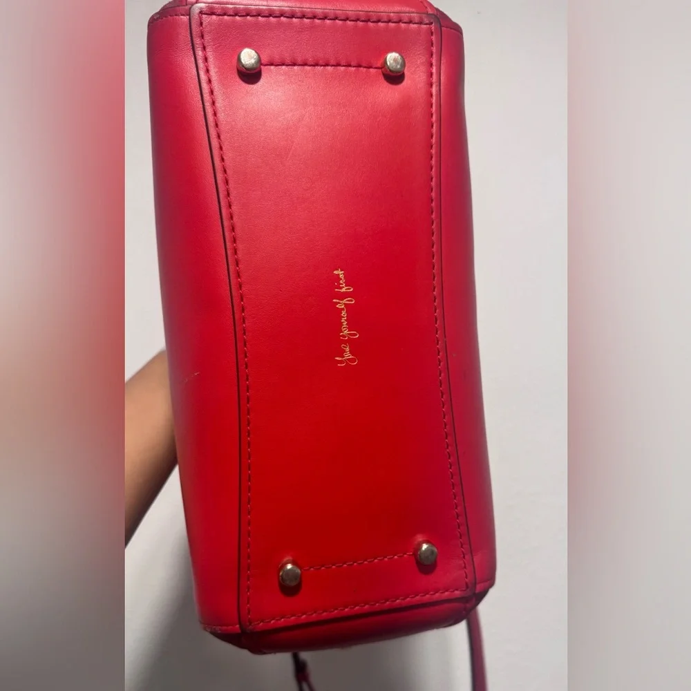 Sold!! Limited edition Coach X Selena Gomez Cherry Red Leather Satchel - Picture 9 of 16